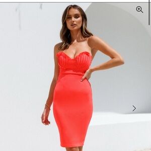 Hello Molly Vibrant Strapless Dress